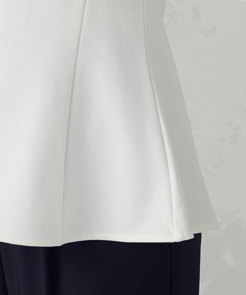 COMME CA ISM（コムサイズム）の「【宮城舞さん着用】切り替えブラウス（シャツ/ブラウス・レディース・ネイビー/ホワイト・MEDIUM/LARGE）」の14枚目の写真