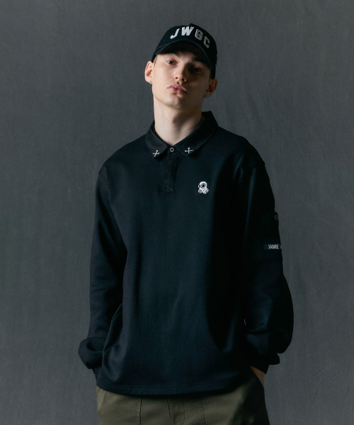Squad Point Collar T-Shirt (Black)