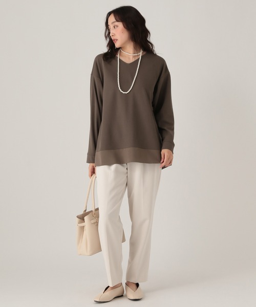 Elura(エルーラ)の「サマ見え異素材コンビプルオーバー/625549(Tシャツ/カットソー・レディース・オフホワイト/チャコールグレー/ブラック/ライトブルー/ダークブラウン・FREE)」の19枚目の写真