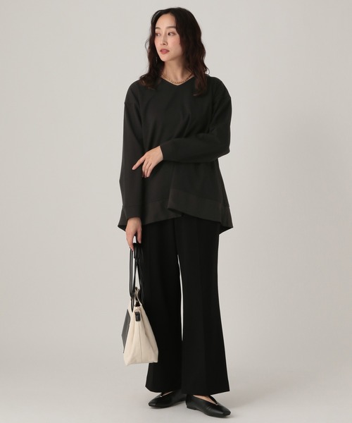 Elura(エルーラ)の「サマ見え異素材コンビプルオーバー/625549(Tシャツ/カットソー・レディース・オフホワイト/チャコールグレー/ブラック/ライトブルー/ダークブラウン・FREE)」の10枚目の写真