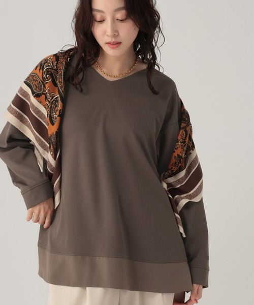 Elura(エルーラ)の「サマ見え異素材コンビプルオーバー/625549(Tシャツ/カットソー・レディース・オフホワイト/チャコールグレー/ブラック/ライトブルー/ダークブラウン・FREE)」の21枚目の写真