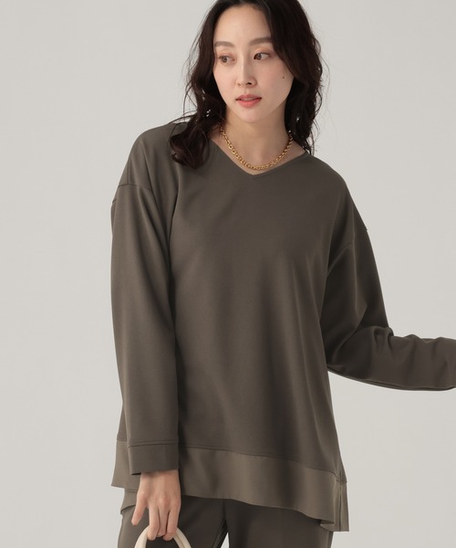 Elura(エルーラ)の「サマ見え異素材コンビプルオーバー/625549(Tシャツ/カットソー・レディース・オフホワイト/チャコールグレー/ブラック/ライトブルー/ダークブラウン・FREE)」の15枚目の写真