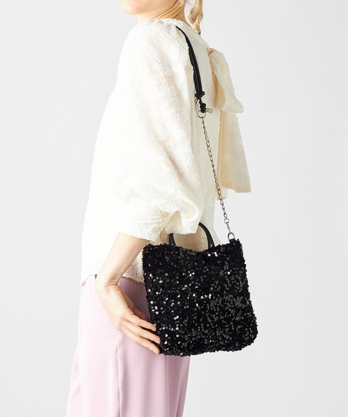 MONICA(モニカ)の「スパンコール2WAYミニトート(トートバッグ・レディース・ブラック/シルバー・FREE)」の2枚目の写真