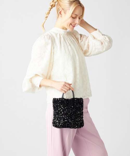 MONICA(モニカ)の「スパンコール2WAYミニトート(トートバッグ・レディース・ブラック/シルバー・FREE)」の4枚目の写真