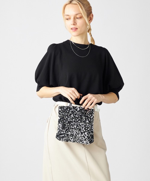 MONICA(モニカ)の「スパンコール2WAYミニトート(トートバッグ・レディース・ブラック/シルバー・FREE)」の8枚目の写真