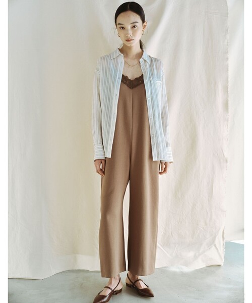 green label relaxing（グリーンレーベルリラクシング）の「＜SEASONAL COLLECTION＞レース キャミソール オールインワン（つなぎ/オールインワン・レディース・ブラック/ブラウン・FREE）」の2枚目の写真