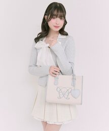 OLIVE des OLIVE | Aimerianejoieハートミラーチャーム付きミニトート(ショルダーバッグ)