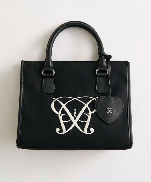 OLIVE des OLIVE（オリーブデオリーブ）の「Aimerianejoieハートミラーチャーム付きミニトート（ショルダーバッグ・レディース・ブラウン/ベージュ/サックスブルー/グレイッシュベージュ/アイボリー/ブラック・FREE）」の11枚目の写真