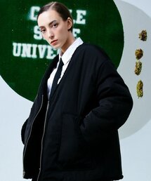 COME（シーオーエムイー）の「[UNISEX] Reversible Padded Cardigan Coat (Black)（ダウンジャケット/コート）」