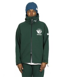 CODE I'M（コードアイエム）の「ロゴプリントヘビーウェイトバラクラバフードジップアップグリーン（パーカー）」