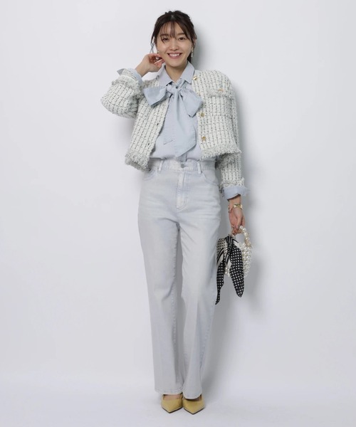 JUSGLITTY(ジャスグリッティー)の「センタープレス美脚デニム(その他パンツ・レディース・サックスブルー・2/1/0)」の6枚目の写真