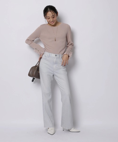 JUSGLITTY(ジャスグリッティー)の「センタープレス美脚デニム(その他パンツ・レディース・サックスブルー・2/1/0)」の12枚目の写真