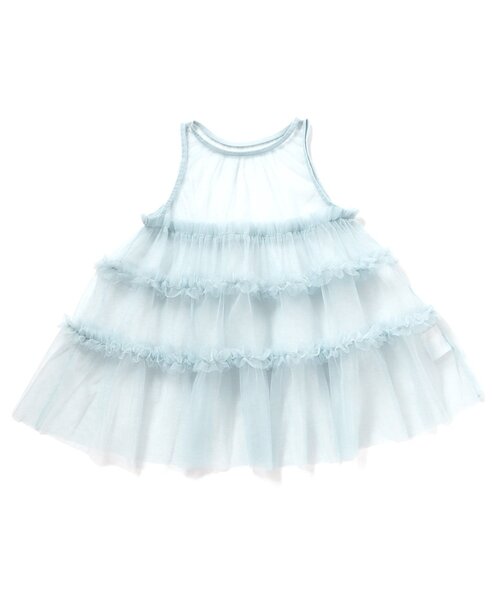 Boribon（ボリボン）の「ティアードチュールミミドレス（ワンピース・キッズ・ピンク/オフホワイト/ブルー・120/110/100/90/80）」の12枚目の写真