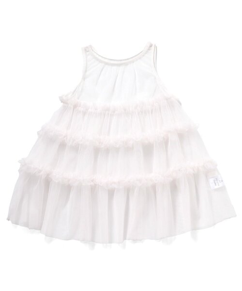 Boribon（ボリボン）の「ティアードチュールミミドレス（ワンピース・キッズ・ピンク/オフホワイト/ブルー・120/110/100/90/80）」の13枚目の写真