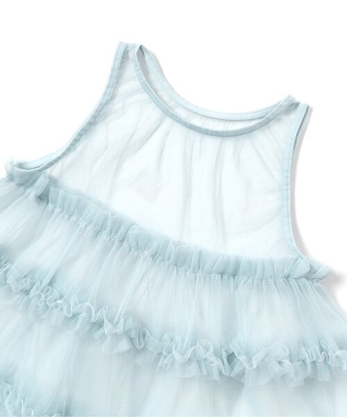 Boribon（ボリボン）の「ティアードチュールミミドレス（ワンピース・キッズ・ピンク/オフホワイト/ブルー・120/110/100/90/80）」の16枚目の写真