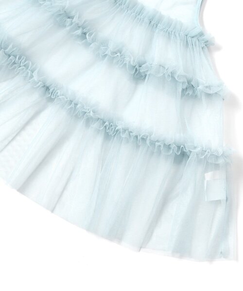 Boribon（ボリボン）の「ティアードチュールミミドレス（ワンピース・キッズ・ピンク/オフホワイト/ブルー・120/110/100/90/80）」の18枚目の写真