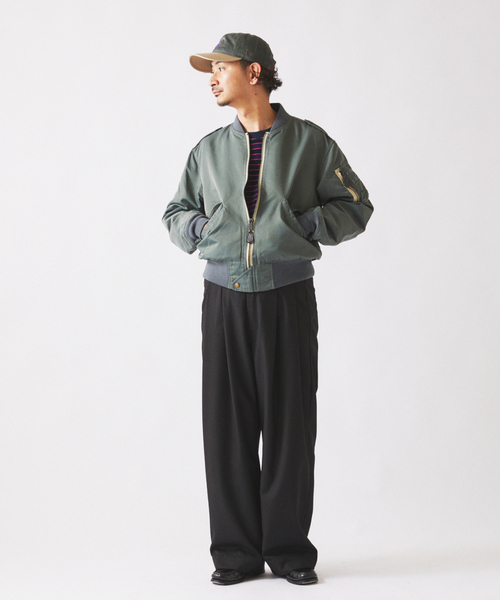 AVIREX（アヴィレックス）の「AVIREX / アヴィレックス 別注 L-2B フライトジャケット（ミリタリージャケット・メンズ・ブラウン/カーキ・LARGE/MEDIUM）」の7枚目の写真