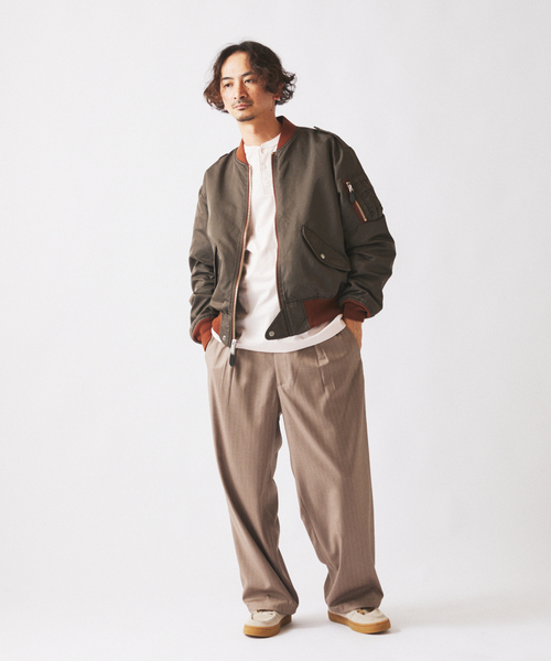 AVIREX（アヴィレックス）の「AVIREX / アヴィレックス 別注 L-2B フライトジャケット（ミリタリージャケット・メンズ・ブラウン/カーキ・LARGE/MEDIUM）」の8枚目の写真