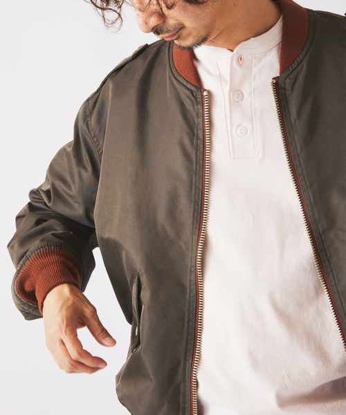 AVIREX（アヴィレックス）の「AVIREX / アヴィレックス 別注 L-2B フライトジャケット（ミリタリージャケット・メンズ・ブラウン/カーキ・LARGE/MEDIUM）」の15枚目の写真