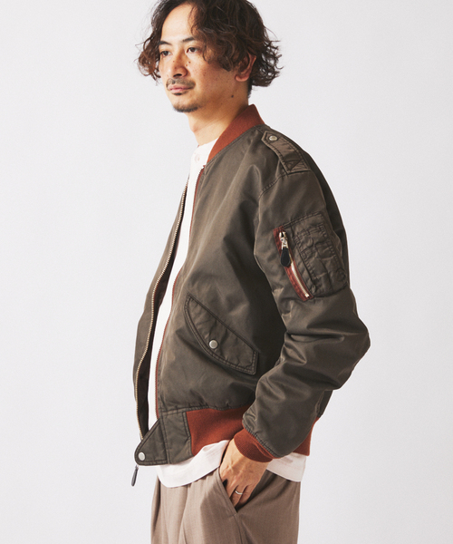 AVIREX（アヴィレックス）の「AVIREX / アヴィレックス 別注 L-2B フライトジャケット（ミリタリージャケット・メンズ・ブラウン/カーキ・LARGE/MEDIUM）」の16枚目の写真