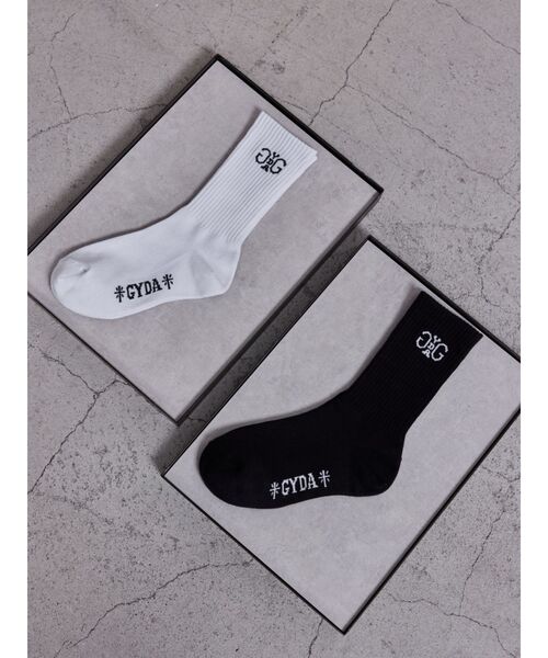GYDA(ジェイダ)の「Symmetry GYDA RIB SOX(ソックス/靴下・レディース・オフホワイト/ブラック・FREE)」の6枚目の写真