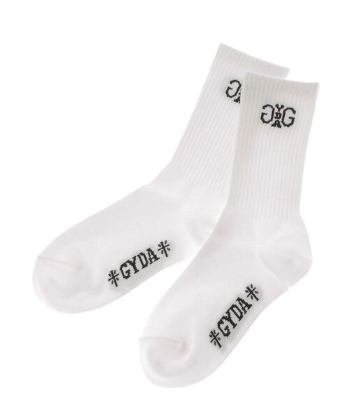 GYDA(ジェイダ)の「Symmetry GYDA RIB SOX(ソックス/靴下・レディース・オフホワイト/ブラック・FREE)」の4枚目の写真