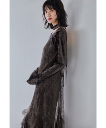 andresd レース　ブラウン　チュール　ワンピース　レイヤード　オケージョン andresd レース ブラウン チュール ワンピース レイヤード オケージョン