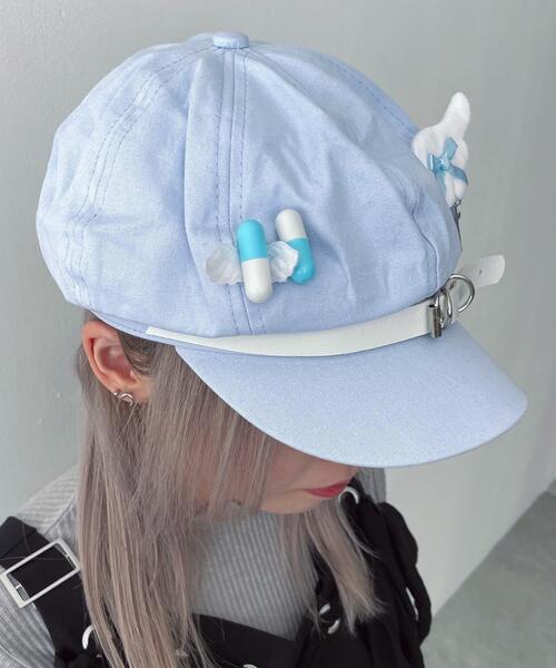 WEGO（ウィゴー）の「WEGO/モチーフデザインキャスケット（キャスケット・レディース・サックスブルー・FREE）」の5枚目の写真