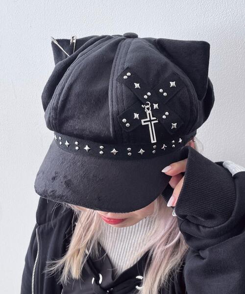 WEGO（ウィゴー）の「WEGO/モチーフデザインキャスケット（キャスケット・レディース・サックスブルー・FREE）」の2枚目の写真