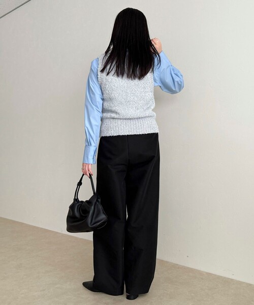 fredy emue(フレディエミュ)の「テープMIXニットベスト(ベスト・レディース・アイボリー/ライトグレー/ミント・38)」の16枚目の写真