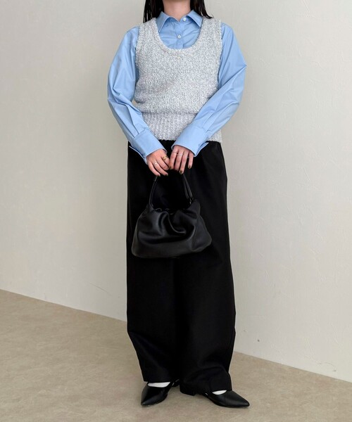 fredy emue(フレディエミュ)の「テープMIXニットベスト(ベスト・レディース・アイボリー/ライトグレー/ミント・38)」の17枚目の写真