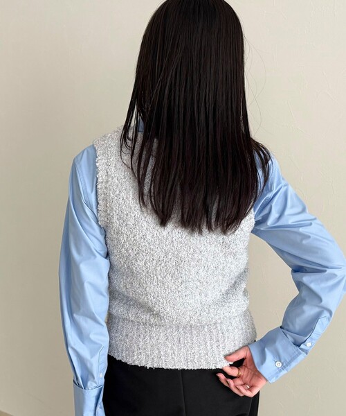 fredy emue(フレディエミュ)の「テープMIXニットベスト(ベスト・レディース・アイボリー/ライトグレー/ミント・38)」の20枚目の写真