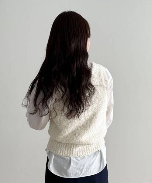 fredy emue(フレディエミュ)の「テープMIXニットベスト(ベスト・レディース・アイボリー/ライトグレー/ミント・38)」の11枚目の写真