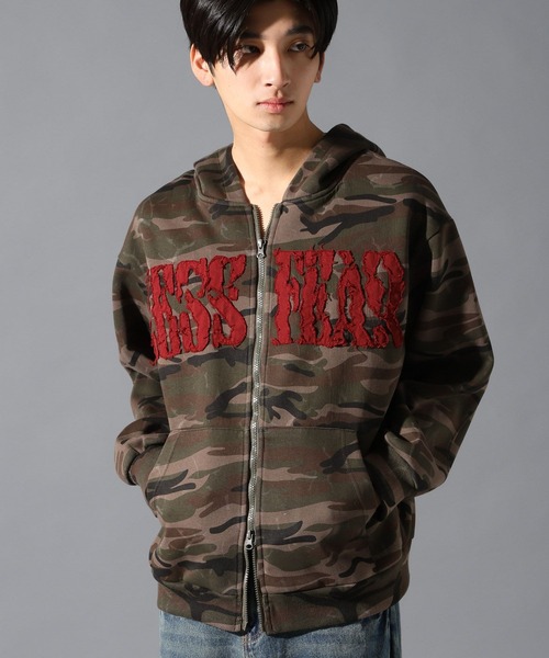 LAND MUSEUM（ランドミュージアム）の「LAND MUSEUM／ロゴカモフラジップパーカー（パーカー・メンズ・カーキ・MEDIUM/LARGE）」の17枚目の写真