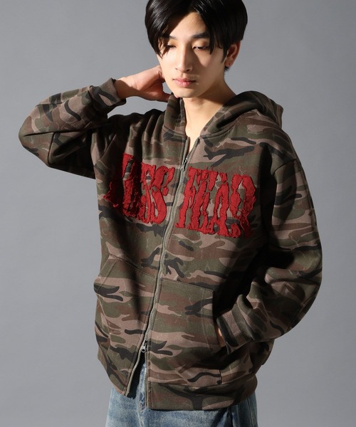 LAND MUSEUM（ランドミュージアム）の「LAND MUSEUM／ロゴカモフラジップパーカー（パーカー・メンズ・カーキ・MEDIUM/LARGE）」の18枚目の写真