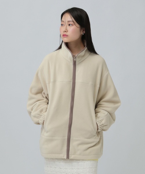 LEPSIM（レプシィム）の「ドロストフリースブルゾン　638981（ブルゾン・レディース・グレー/ブラック/アイボリー・FREE）」の2枚目の写真