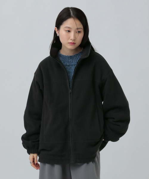 LEPSIM（レプシィム）の「ドロストフリースブルゾン　638981（ブルゾン・レディース・グレー/ブラック/アイボリー・FREE）」の3枚目の写真