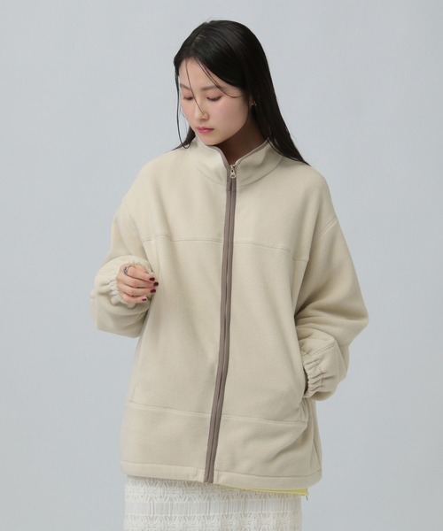 LEPSIM（レプシィム）の「ドロストフリースブルゾン　638981（ブルゾン・レディース・グレー/ブラック/アイボリー・FREE）」の6枚目の写真