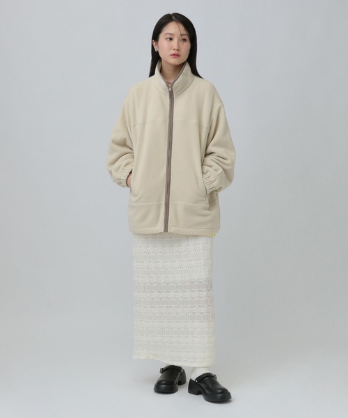 LEPSIM（レプシィム）の「ドロストフリースブルゾン　638981（ブルゾン・レディース・グレー/ブラック/アイボリー・FREE）」の7枚目の写真