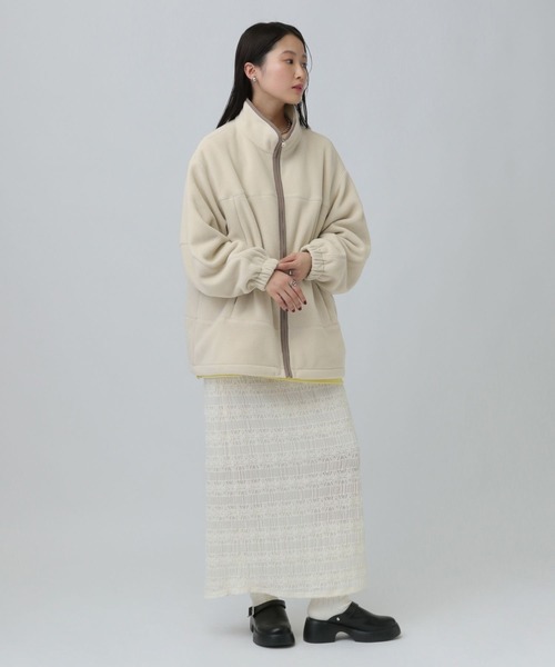 LEPSIM（レプシィム）の「ドロストフリースブルゾン　638981（ブルゾン・レディース・グレー/ブラック/アイボリー・FREE）」の8枚目の写真