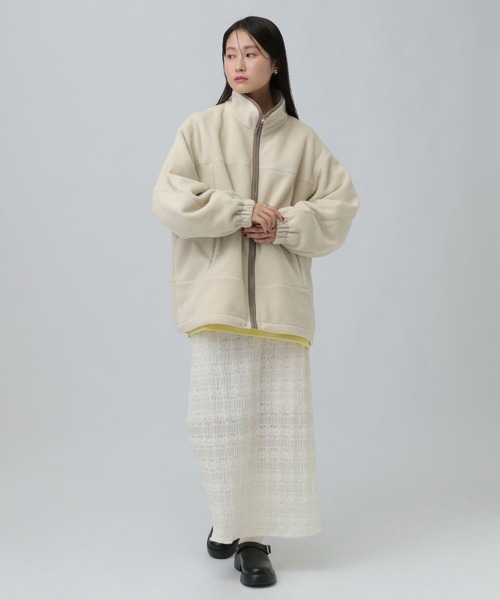 LEPSIM（レプシィム）の「ドロストフリースブルゾン　638981（ブルゾン・レディース・グレー/ブラック/アイボリー・FREE）」の9枚目の写真