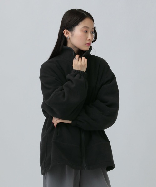 LEPSIM（レプシィム）の「ドロストフリースブルゾン　638981（ブルゾン・レディース・グレー/ブラック/アイボリー・FREE）」の10枚目の写真