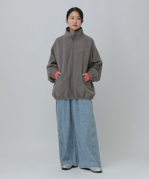 LEPSIM（レプシィム）の「ドロストフリースブルゾン　638981（ブルゾン・レディース・グレー/ブラック/アイボリー・FREE）」の19枚目の写真