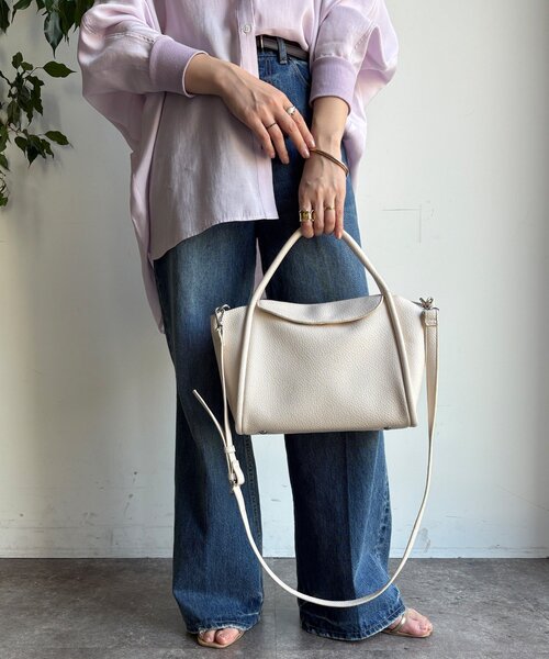 DouDou（ドゥドゥ）の「【WEB限定】ハンドルフラップトート（ショルダーバッグ・レディース・ブラック/アイボリー/イエロー/ベージュ・FREE）」の14枚目の写真