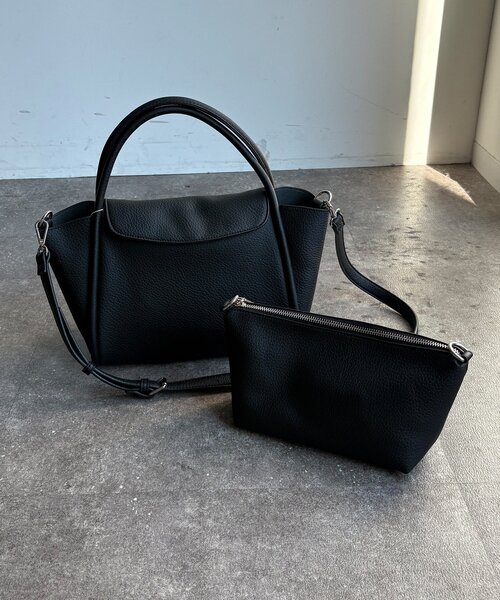 DouDou（ドゥドゥ）の「【WEB限定】ハンドルフラップトート（ショルダーバッグ・レディース・ブラック/アイボリー/イエロー/ベージュ・FREE）」の7枚目の写真