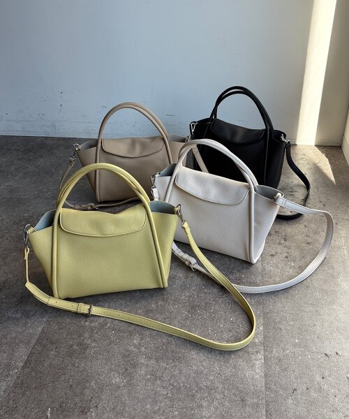 DouDou（ドゥドゥ）の「【WEB限定】ハンドルフラップトート（ショルダーバッグ・レディース・ブラック/アイボリー/イエロー/ベージュ・FREE）」の11枚目の写真