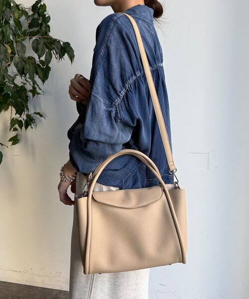 DouDou（ドゥドゥ）の「【WEB限定】ハンドルフラップトート（ショルダーバッグ・レディース・ブラック/アイボリー/イエロー/ベージュ・FREE）」の12枚目の写真