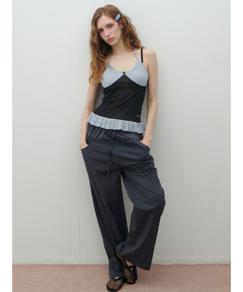 HHIPS(ダブルヒップス)の「ドットホルターネック配色ナシトップ (スカイブルー+ブラック)(Tシャツ/カットソー・レディース・その他・FREE)」の3枚目の写真