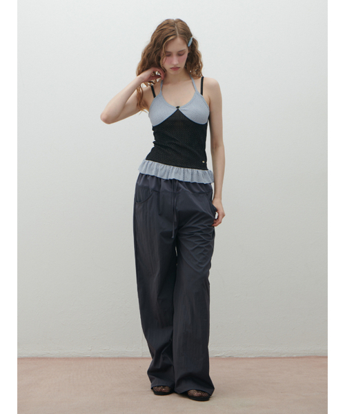 HHIPS(ダブルヒップス)の「ドットホルターネック配色ナシトップ (スカイブルー+ブラック)(Tシャツ/カットソー・レディース・その他・FREE)」の5枚目の写真
