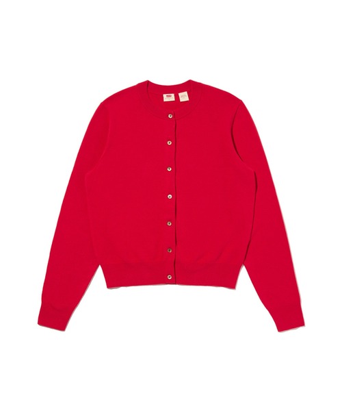 Levi's(リーバイス)の「Levi's/リーバイス スーパーソフト クルーネックカーディガン(カーディガン/ボレロ・レディース・レッド・S/M/XS)」の2枚目の写真